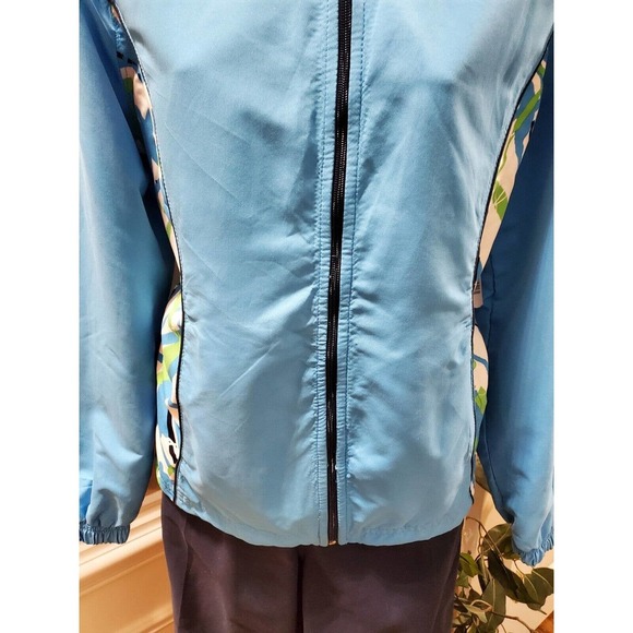 Threehearts Women's Blue Polyester Long Sleeve Jacket & Trouser 2 Piece Suit PL - Picture 3 of 12